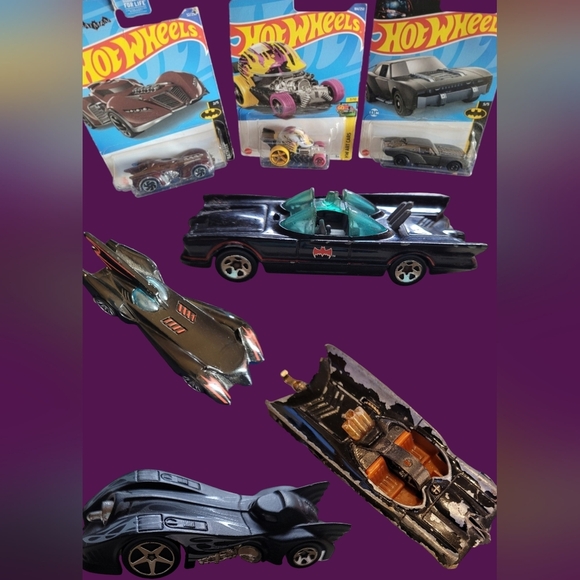 DC Comics Other - DC COMICS BATMAN BAT-MOBILE DIE-CAST CARS ~ MATTEL ~ HOT WHEELS ~ VINTAGE